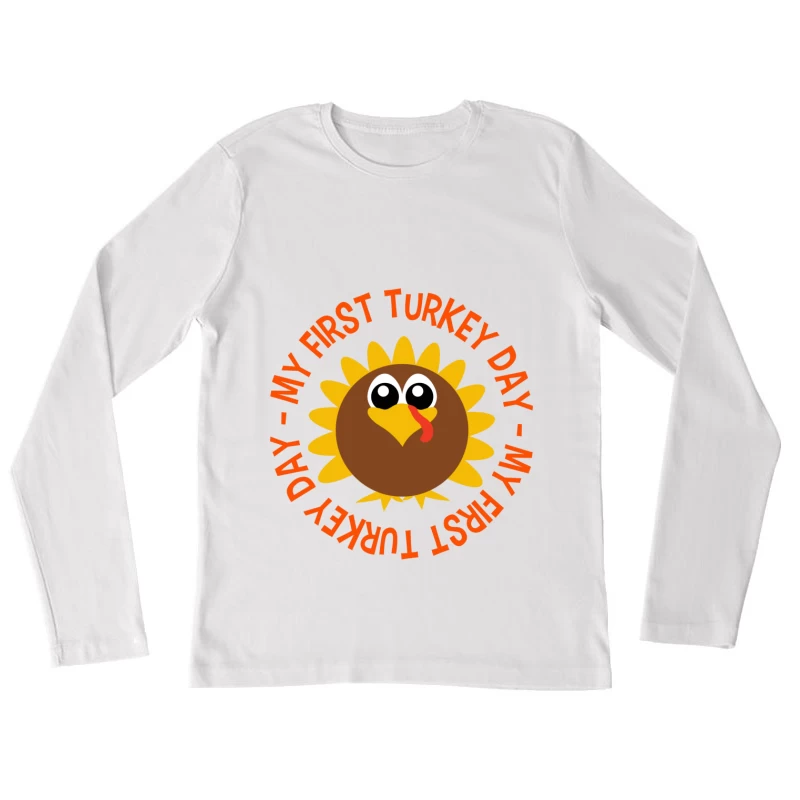 Première journée de dinde pour bébé Femme Manches Longues T-Shirt