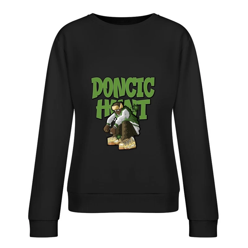 Streetwear-Kunst mit stilisierter Figur Damen Pullover Sweatshirt