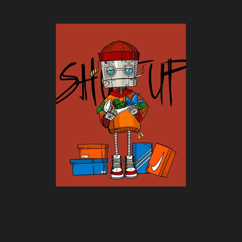 Streetwear Robot Male Tank Top