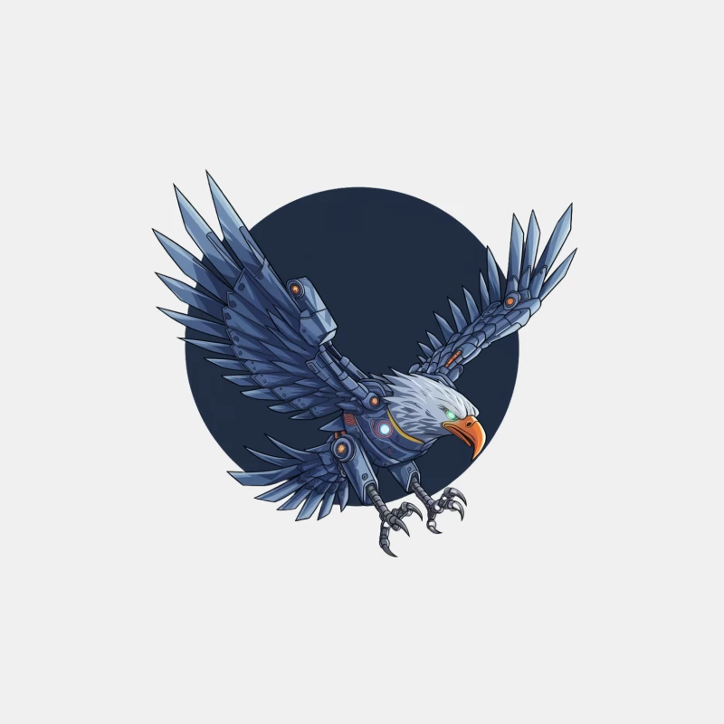 Mechanical Eagle: A Futuristic Robotic Bird in Digital Art Male Tank Top