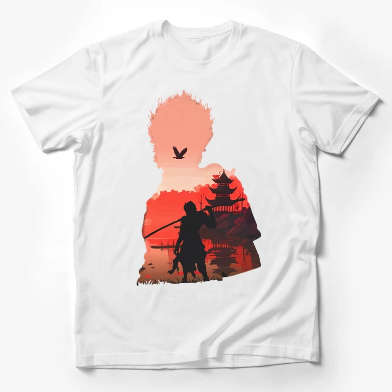 Samurai vor Sonnenuntergang Herren T-Shirt