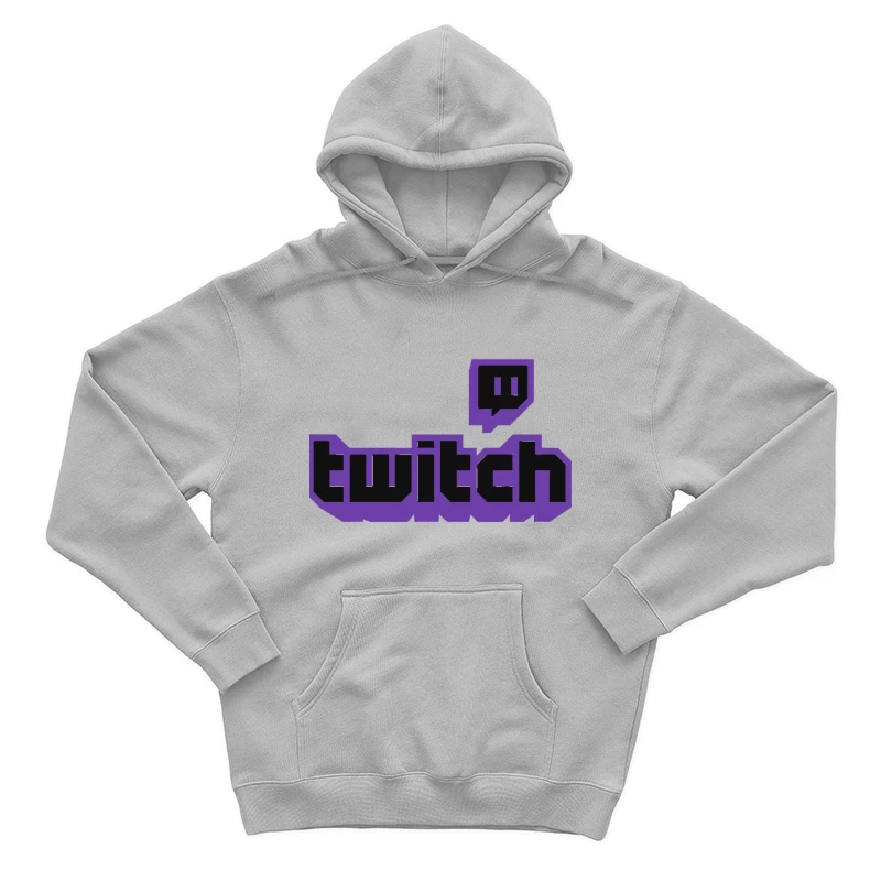 Twitch Gaming Platform Purple Logo Male Pullover Hoodie