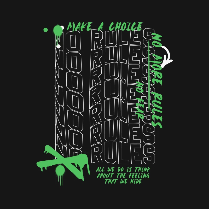 Keine Regeln Skateboard Grafik Herren T-Shirt