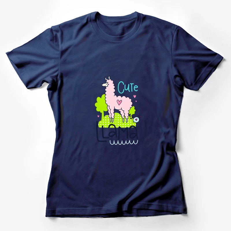 Lama mignon avec cœur Femme T-Shirt