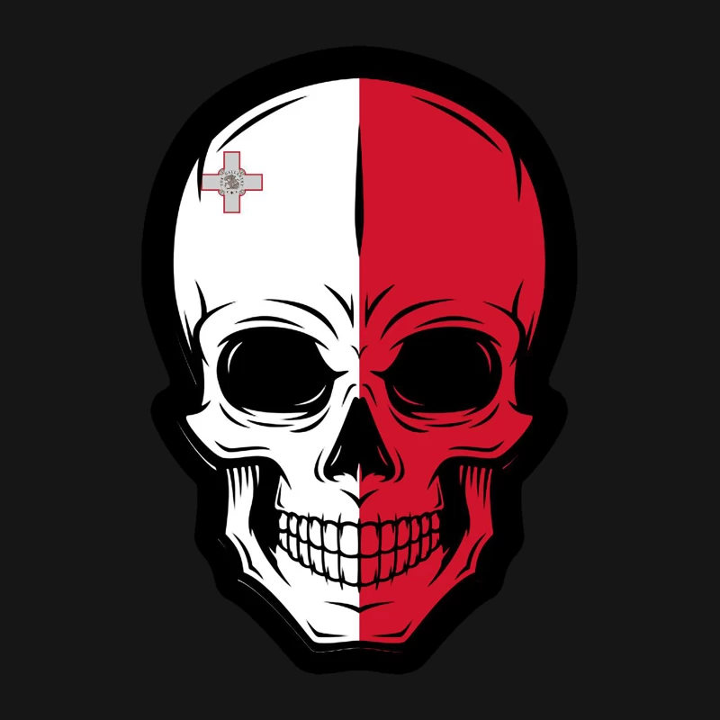 Maltesische Totenkopf-Kunst Damen T-Shirt