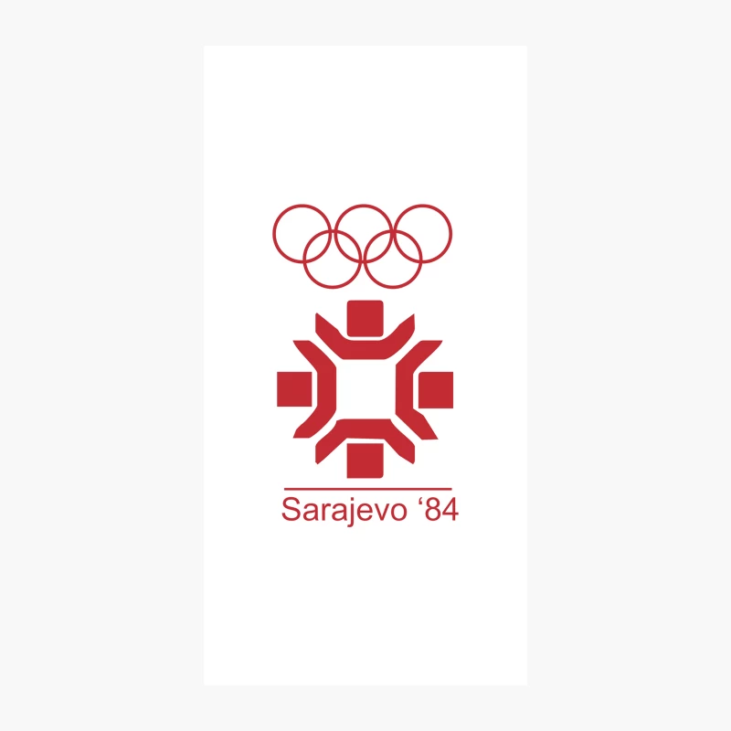RETRO STYLE SARAJEVO 1984 84_ OLYMPIC GAMES iPhone Case