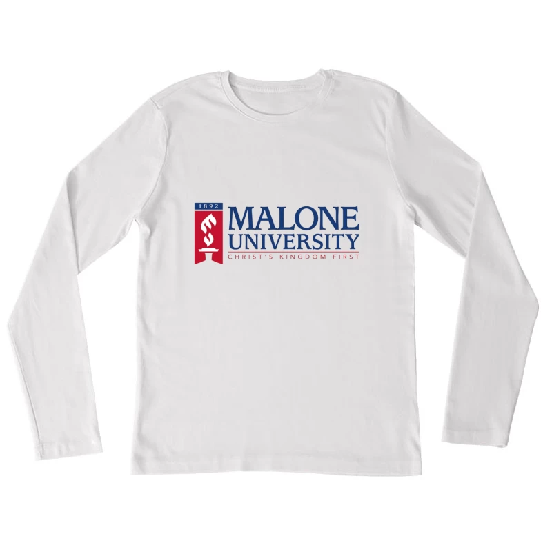 Malone University Official Logo - Christian Higher Education Since 1892 Female Long Sleeve T-Shirt