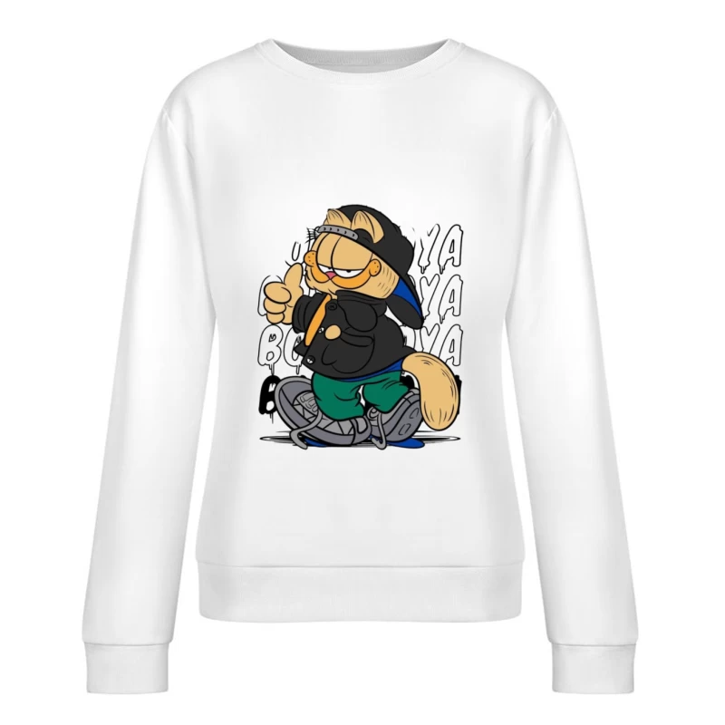 Garfield im Hip-Hop-Stil Damen Pullover Sweatshirt