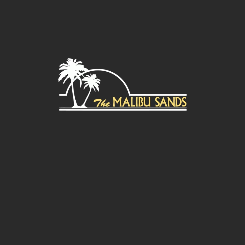 Malibu Sands: Yellow Text Logo for Beach Resort Baseball Cap