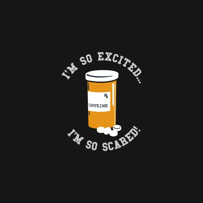 Excited and Scared: Caffeine Prescription Humor Desk Mat