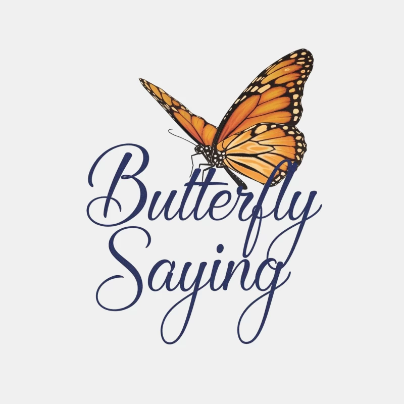 Monarch Butterfly Logo with Elegant Typography Male Tank Top