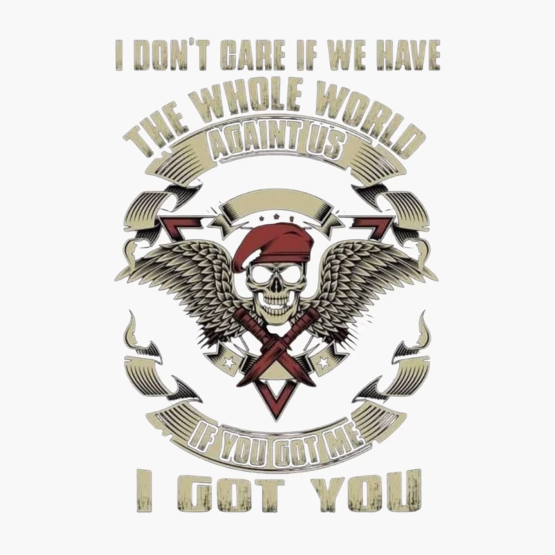 Motivational Military Solidarity Design Cotton Tote Bag