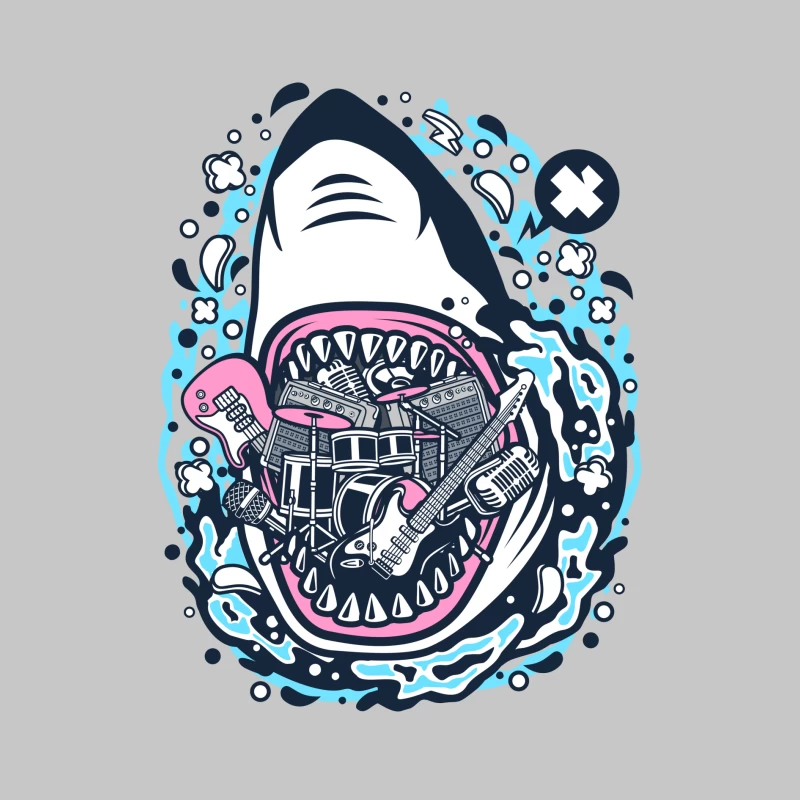Requin musical fusion Homme Manches Longues T-Shirt