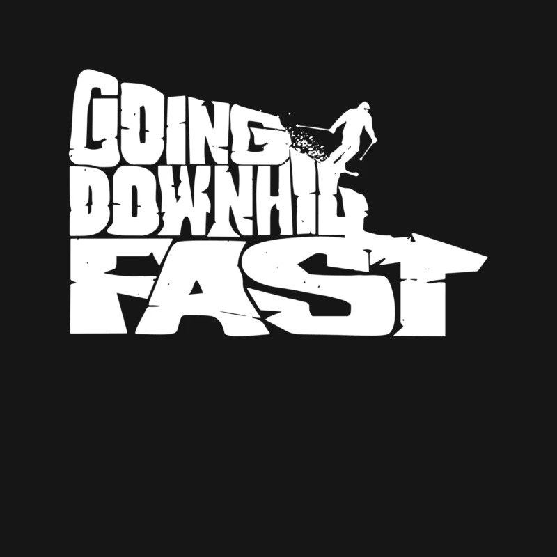 Going Downhill Fast Skiing Mouse Pad