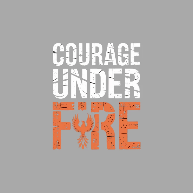 Phoenix Fire Typography with Distressed Orange Text Design Male Pullover Hoodie
