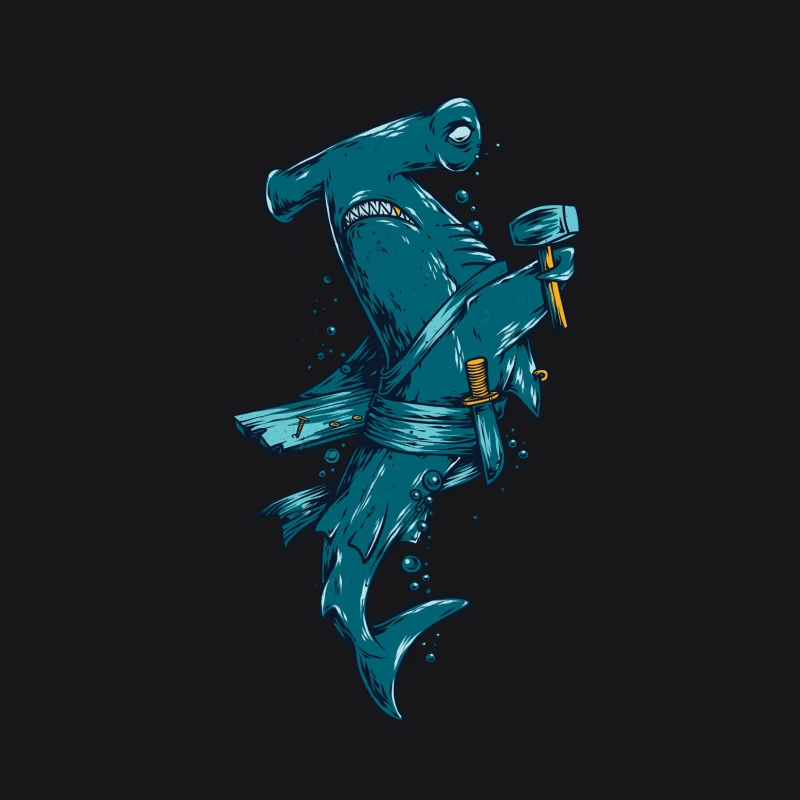 Requin marteau pirate avec maillets Homme Sweat à capuche