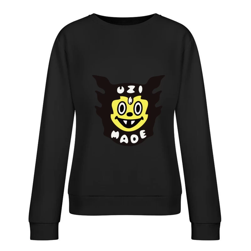 Lustiges Monster-Maskottchen-Design Damen Pullover Sweatshirt