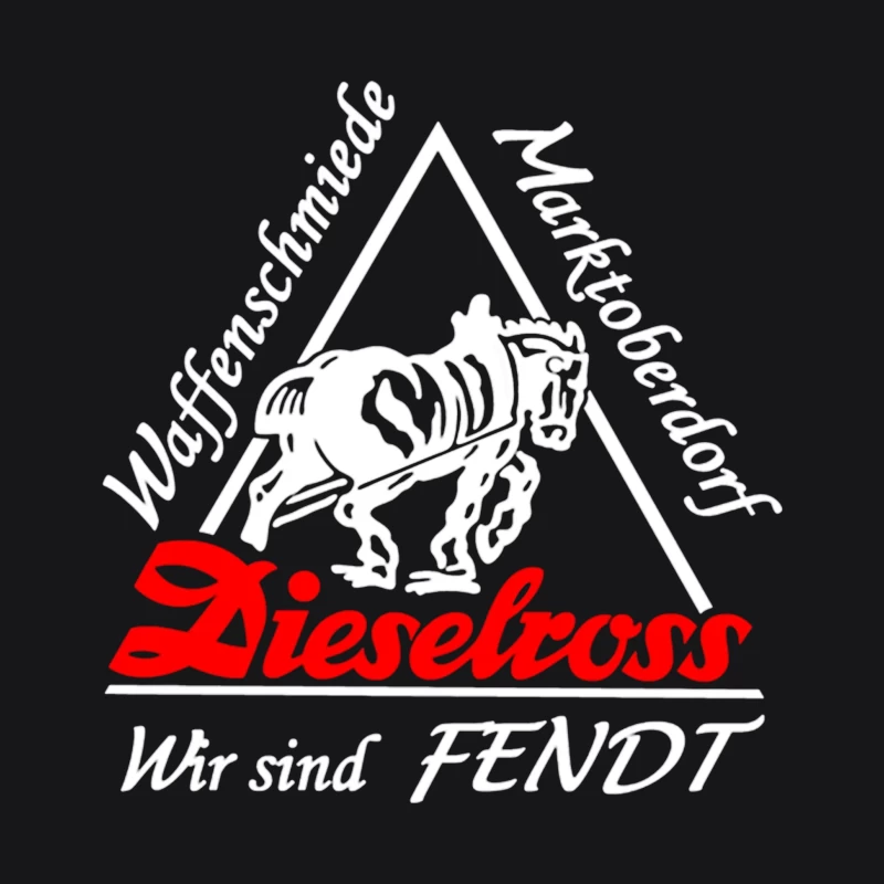 Dieselross Fendt Tractor Brand Logo with Skeletal Horse Design Female Pullover Hoodie