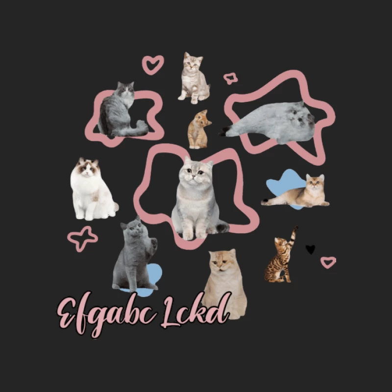 Niedliche Katzen Illustration Herren Pullover Sweatshirt