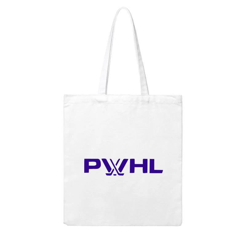 PWHL (Premier Women's Hockey League) Logo in Purple Cotton Tote Bag