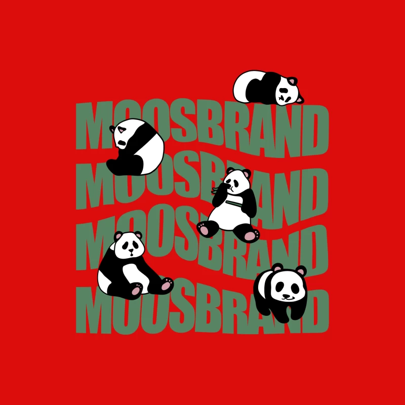 Pandas auf Moosbrand Hintergrund Herren Tanktops