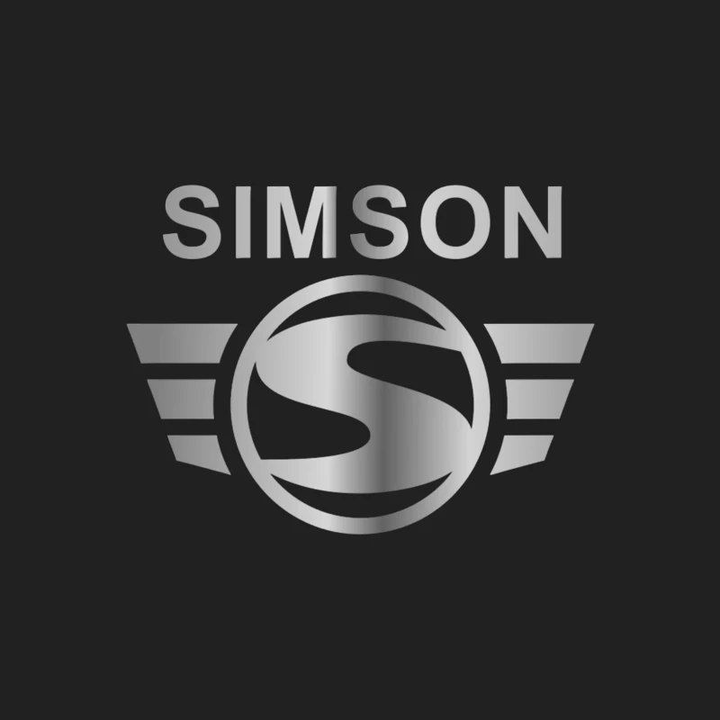 Simson Vintage Motorcycle Brand Logo with Silver Wings Bucket Hat