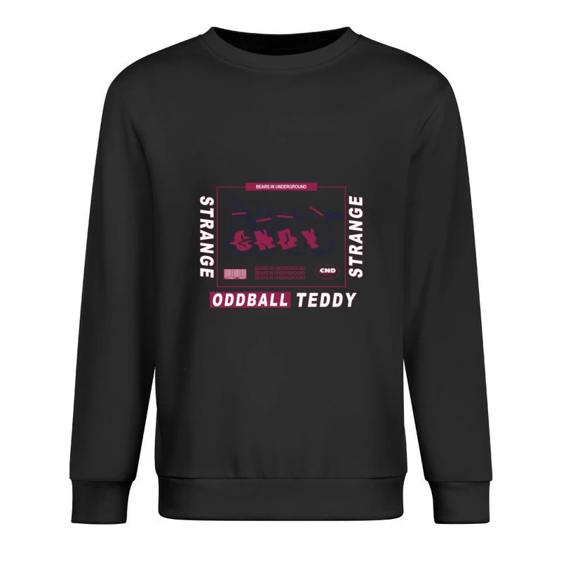 Seltsamer Bär im Untergrund Herren Pullover Sweatshirt