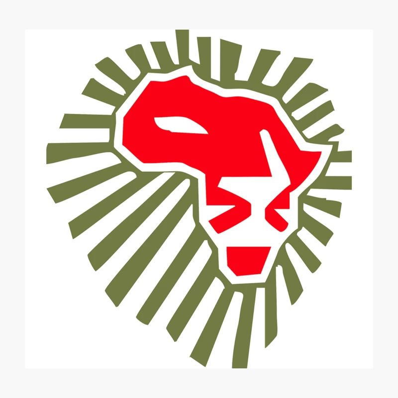 Africa Lion Power Cool Throw Pillow