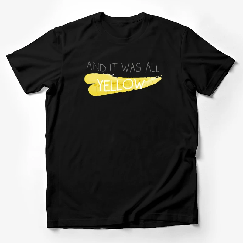 Coldplay Lyrics Yellow Male T-Shirt