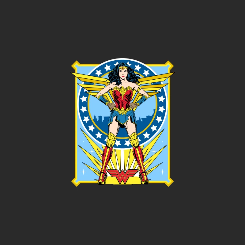 Wonder Woman Comic Art Illustration Baseball Cap