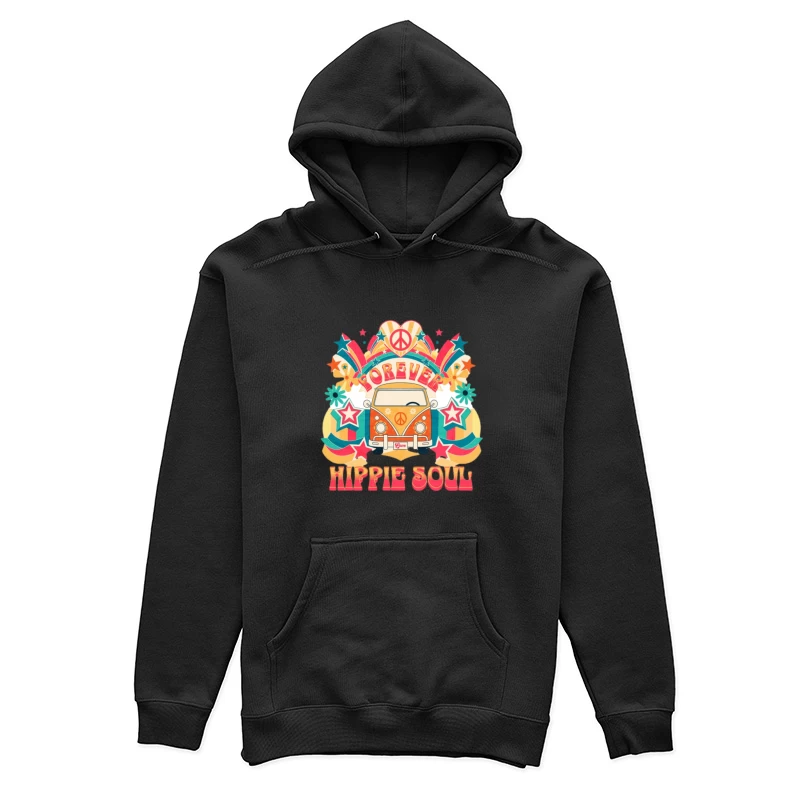 Bunter Hippie-Bus mit Frieden Damen Pullover Hoodie