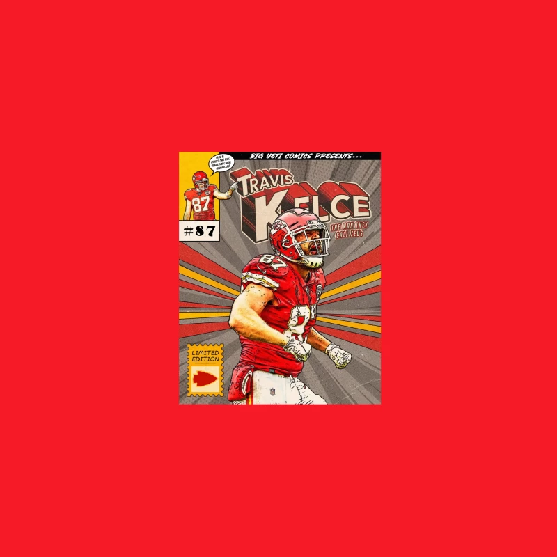 Football - Kansas City Chiefs - Comic Book Mockup - TRAVIS KELCE Bucket Hat