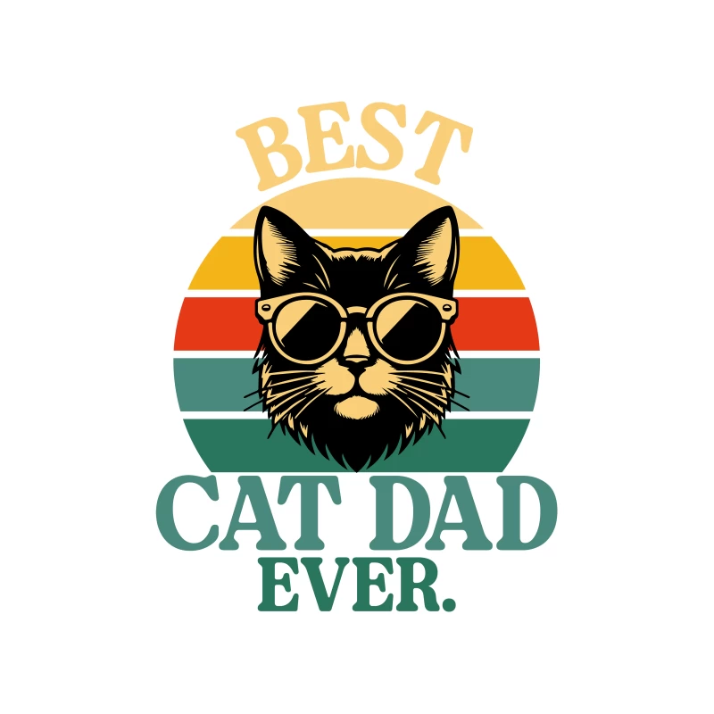 Best Cat Dad Ever Funny Cat Lover Daddy Tapestry