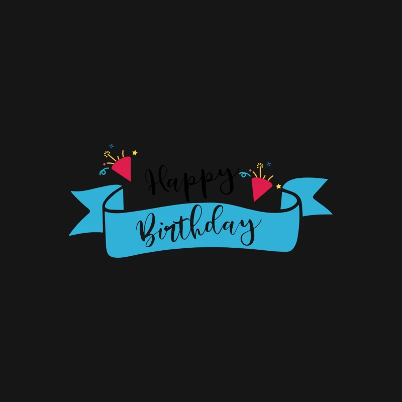 Bannière d'anniversaire colorée Femme T-Shirt