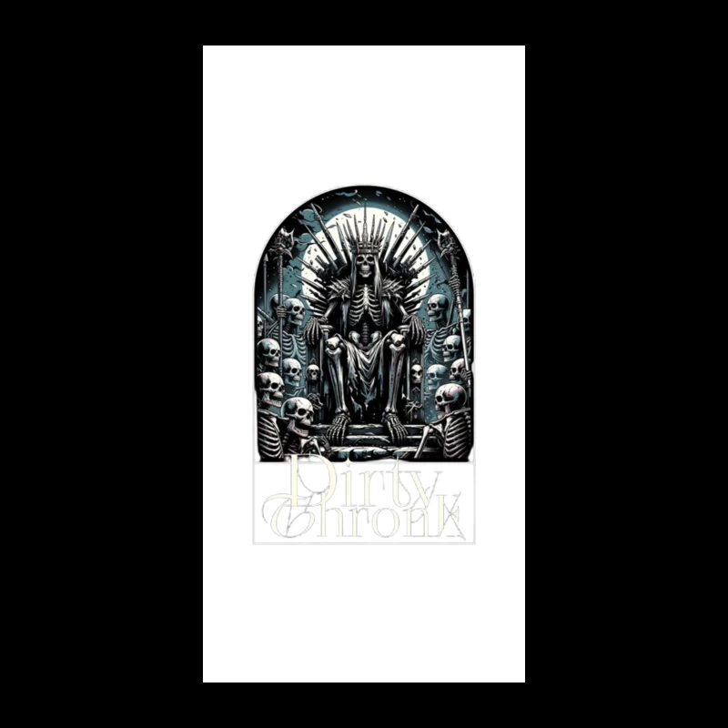 Gothic Skeleton King on Skull Throne iPhone Case