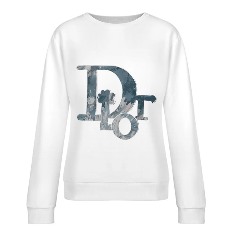 Abstraktes Logo mit Kleeblatt Damen Pullover Sweatshirt