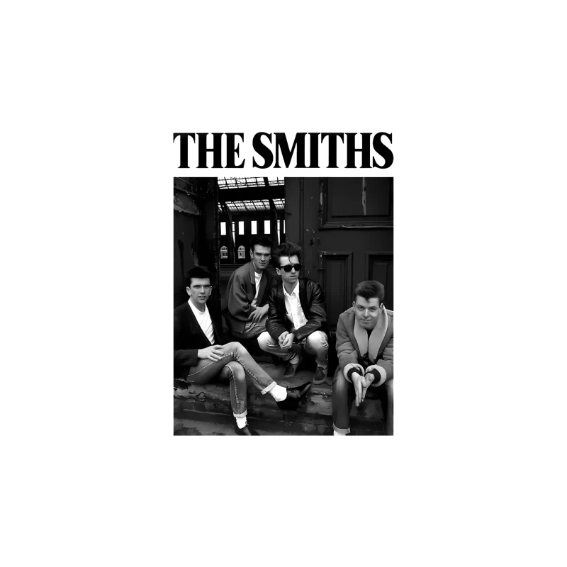 The Smiths: Iconic 1980s British Alternative Rock Band in Black and White iPhone Case