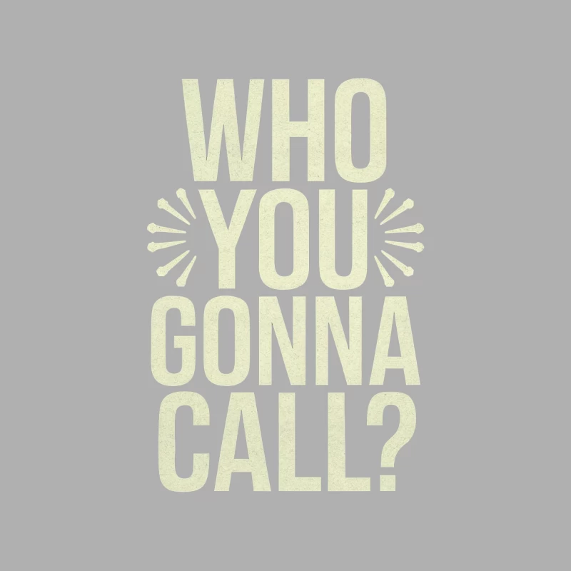 Retro Ghostbusters Catchphrase Typography Male Tank Top