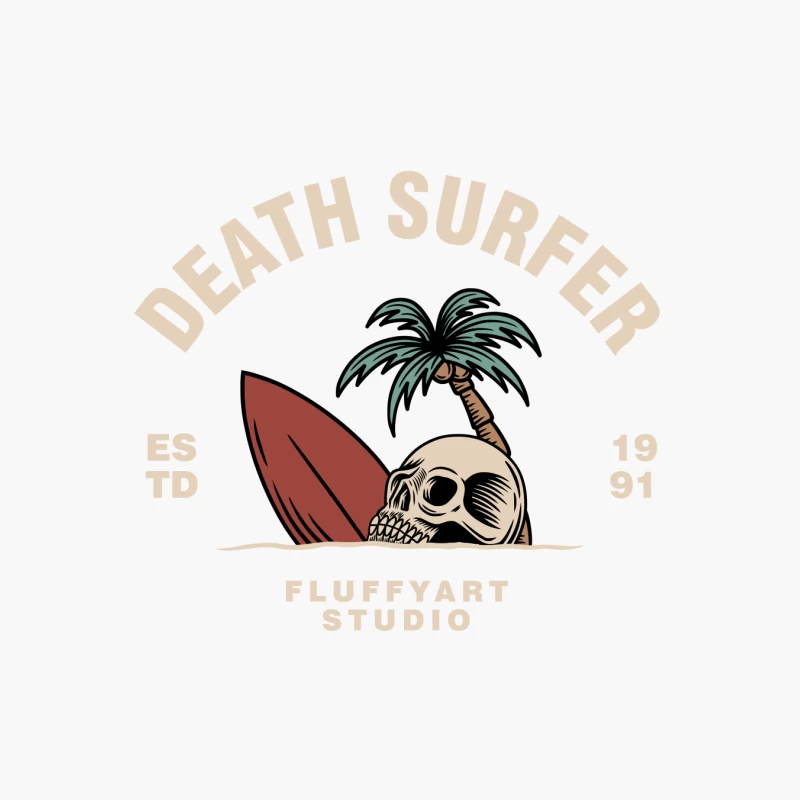 Death Surfer Studio Logo Cotton Tote Bag