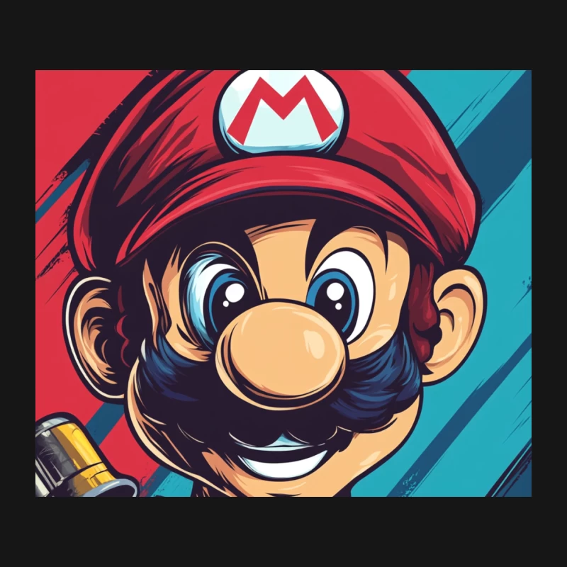 Iconic Mario Portrait: Nintendo's Beloved Retro Gaming Mascot Mouse Pad