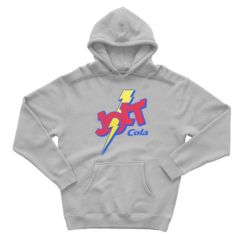 Retro Jolt Cola Energy Drink Logo with Lightning Bolt Design Male Pullover Hoodie