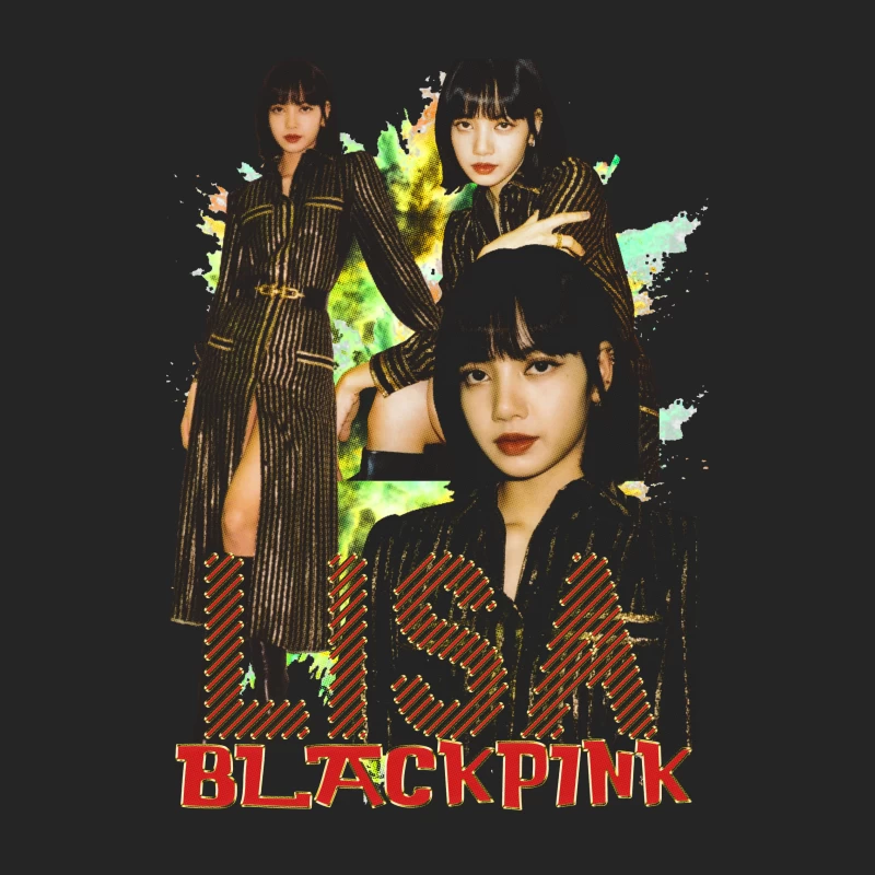 Lisa from BLACKPINK in Fashionable Attire Male Pullover Sweatshirt