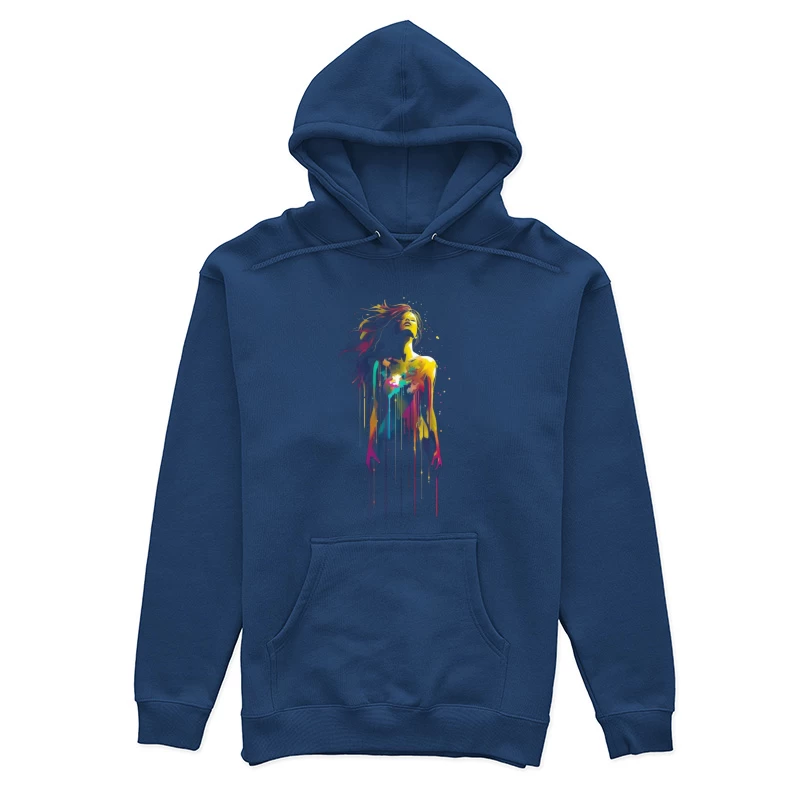 Colorful Abstract Woman Female Pullover Hoodie