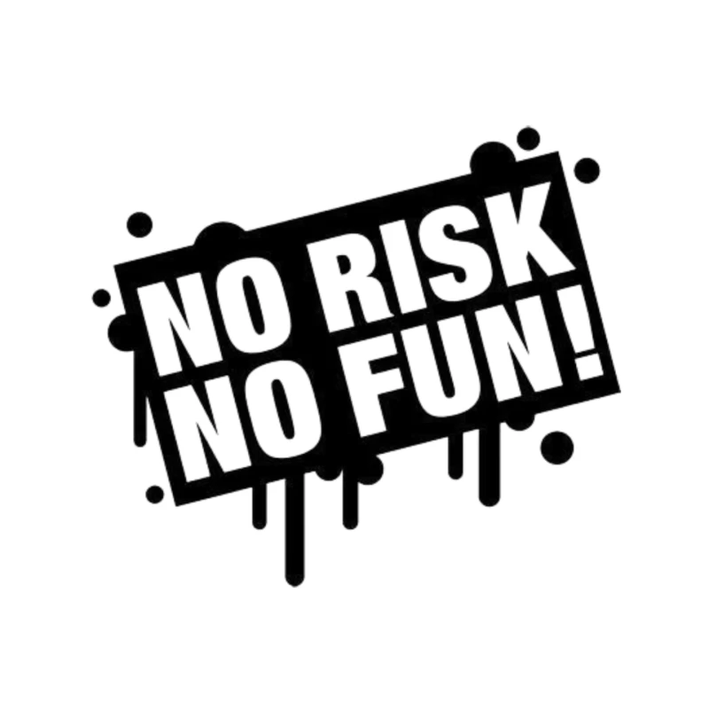 No Risk, No Fun Motivational Graphic Mouse Pad