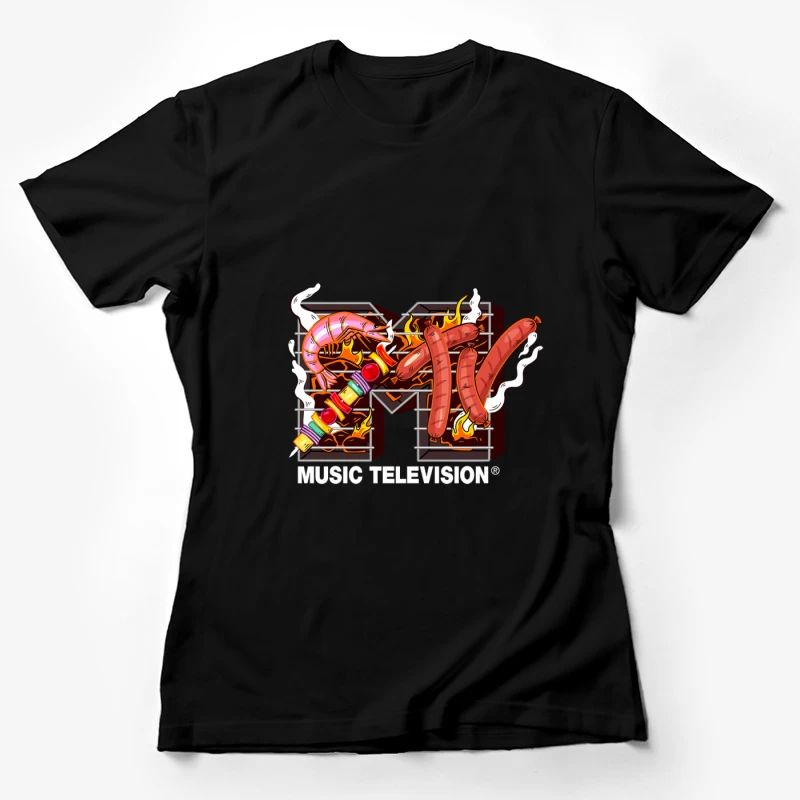 BBQ-Themen-MTV-Logo Damen T-Shirt