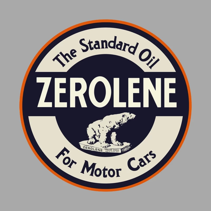 Vintage Standard Oil Zerolene Motor Car Advertisement with Polar Bear Logo Male Pullover Hoodie