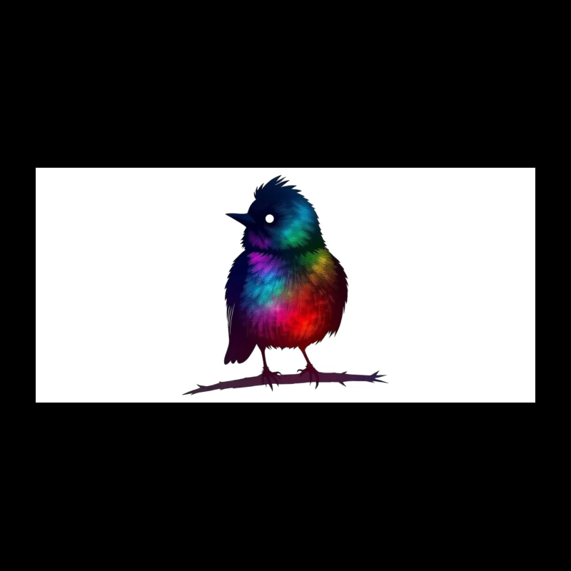 Rainbow Fantasy Bird Silhouette Art Coffee Mug