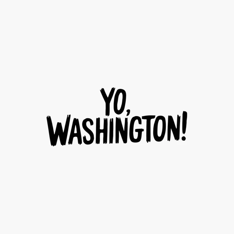 Bold Black and White Typography: Yo, Washington! Cotton Tote Bag
