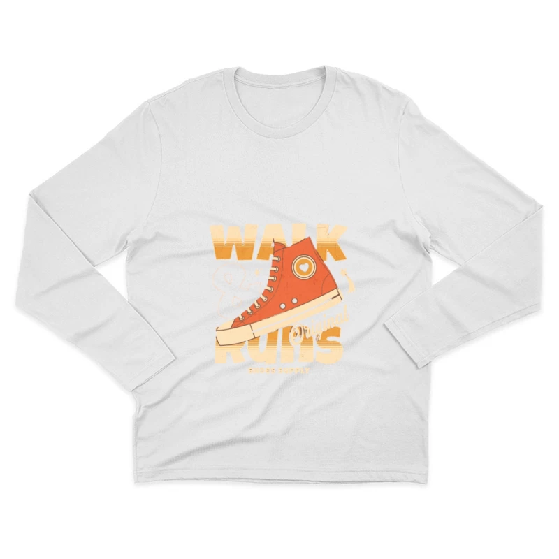 Illustration de Chaussures Originales avec Cœur Homme Manches Longues T-Shirt
