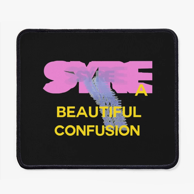 Beautiful Confusion: Abstract Typography Design Mouse Pad